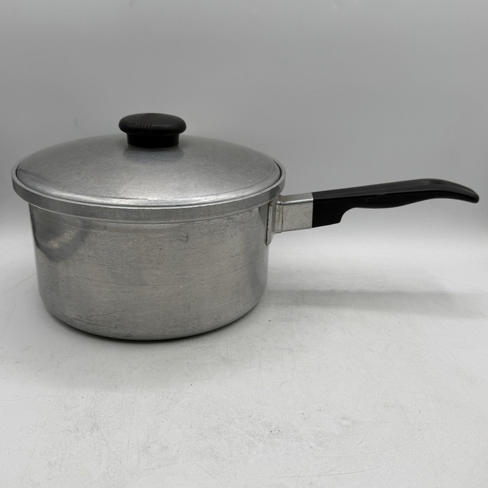 Vintage Kitchen Craft Cast‎ Aluminum 3 1/2 Quart Pot Saucepan with Lid #2263